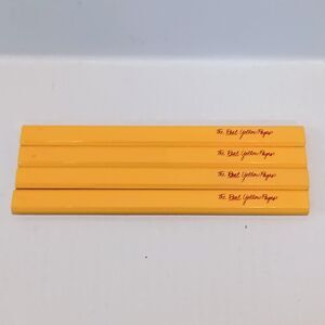 Vintage The Real Yellow Pages Carpenter Pencil-Lot Of 4-Promotional-Telephone